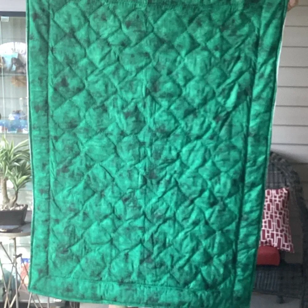NWT Hand Crafted Colors of Green Quilt